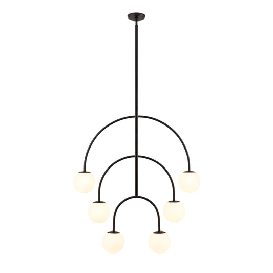 Doby 34'' Wide 6-Light Pendant - Matte Black