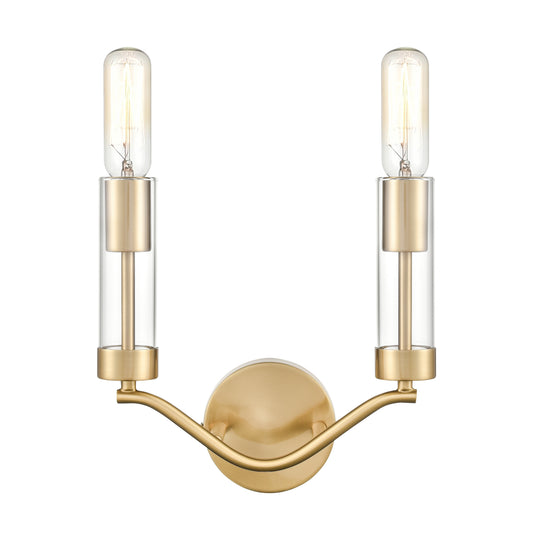 Celsius 11'' High 2-Light Sconce - Satin Brass