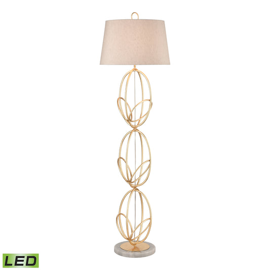 Morely 63'' High 1-Light Floor Lamp - Gold Leaf - Includes LED Bulb