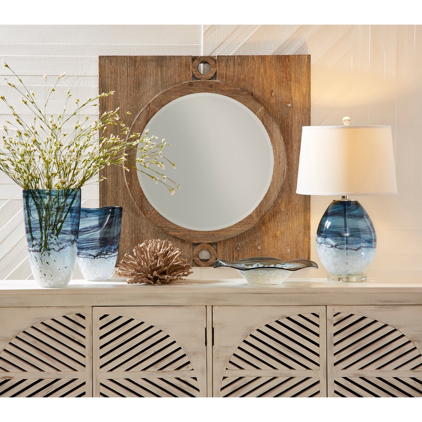 Livingstone 25'' High 1-Light Table Lamp - Blue