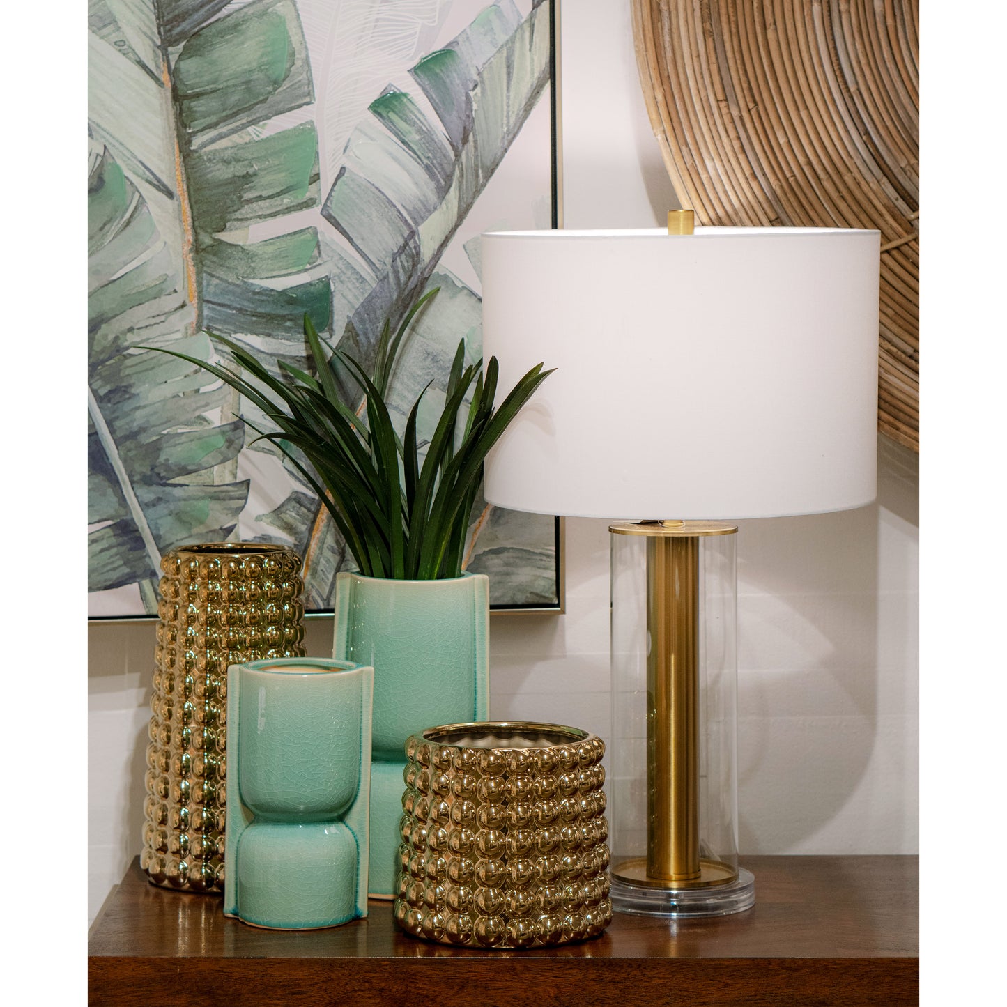 Tower Plaza 26'' High 1-Light Table Lamp - Clear