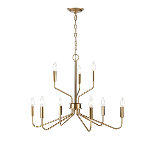 Genista 28'' Wide 9-Light Chandelier - Brass