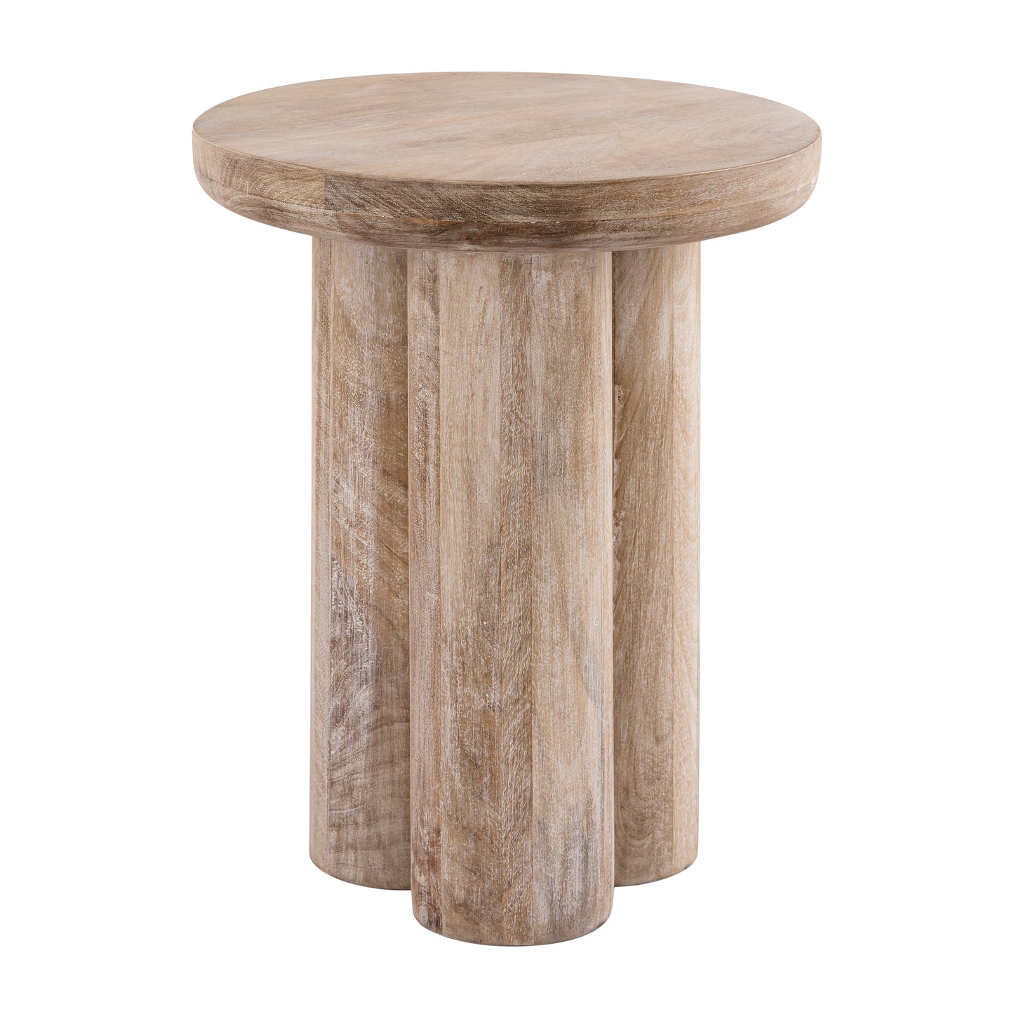 Morris Cerused Accent Table - Tall Natural