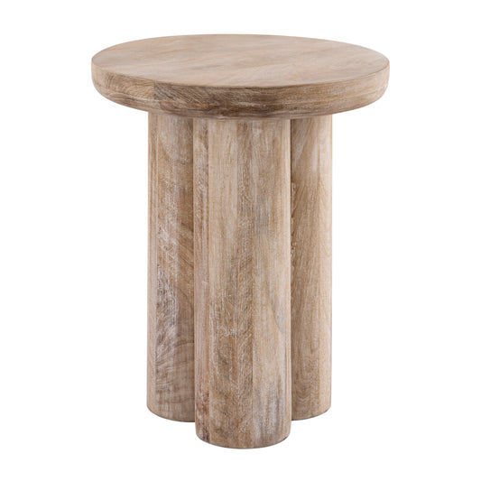 Morris Cerused Accent Table - Tall Natural
