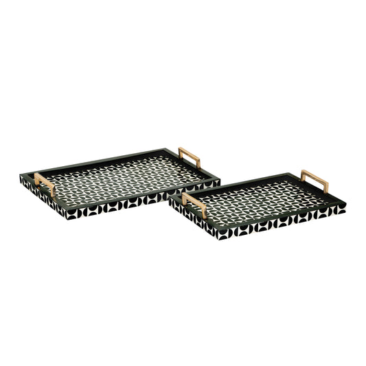 Futrelle Tray - Set of 2 Dark Green