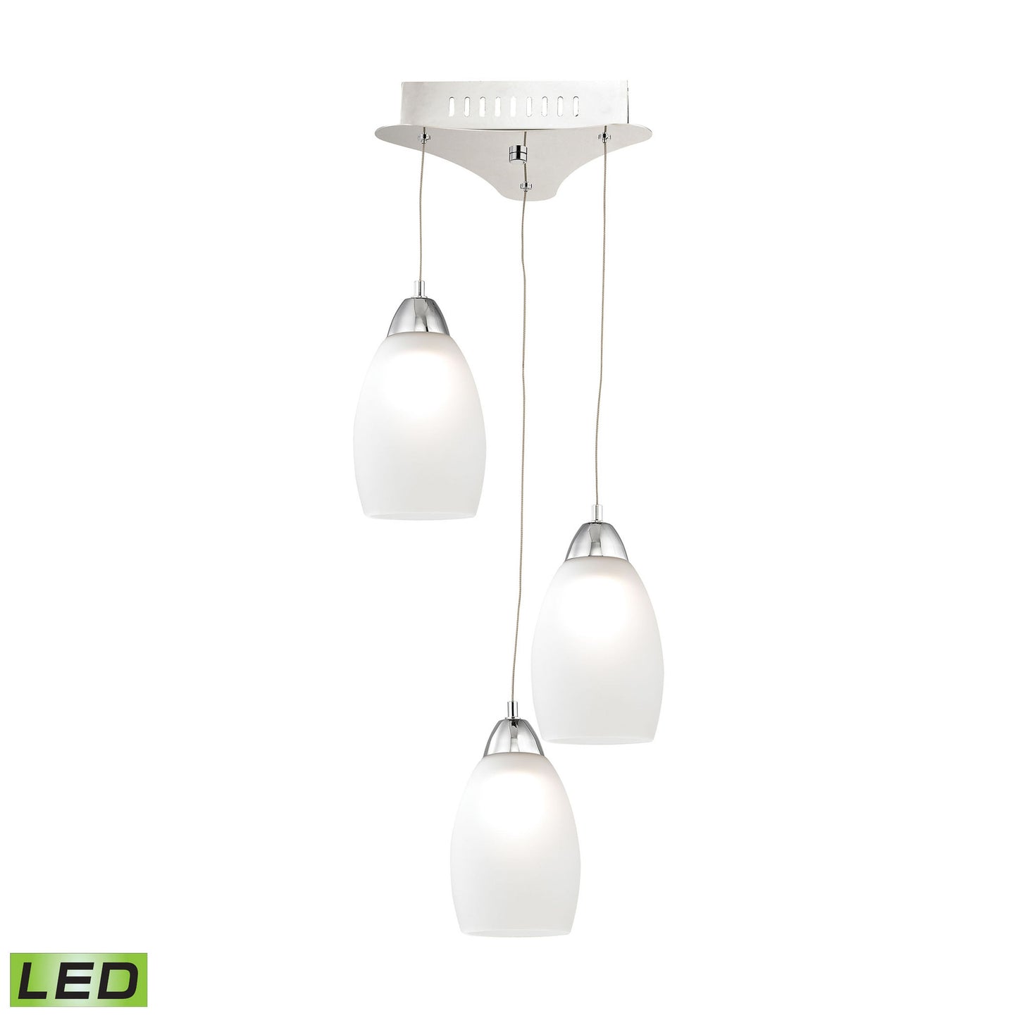 Buro 9'' Wide 3-Light Mini Pendant - Chrome