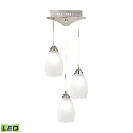 Buro 9'' Wide 3-Light Mini Pendant - Satin Nickel