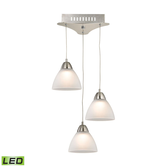 Piatto 11'' Wide 3-Light Mini Pendant - Satin Nickel