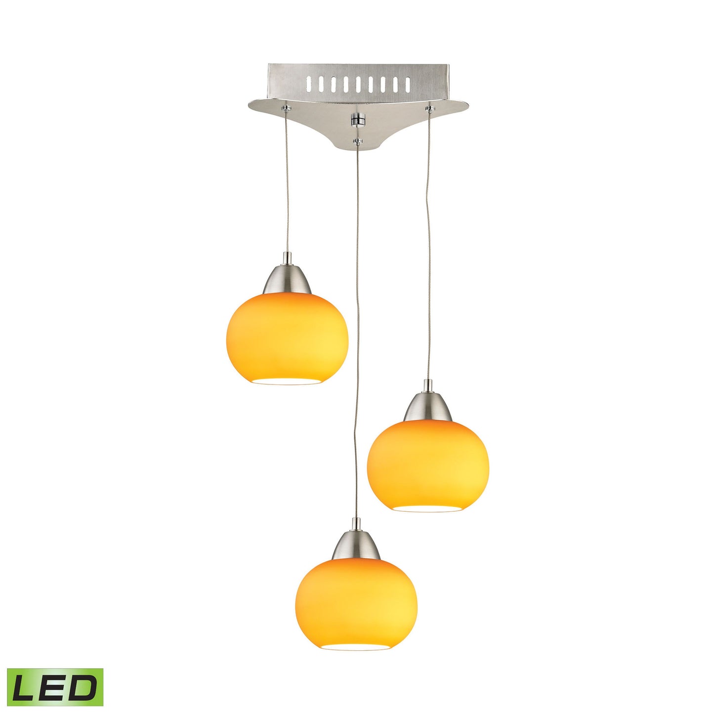 Ciotola 10'' Wide 3-Light Mini Pendant - Satin Nickel