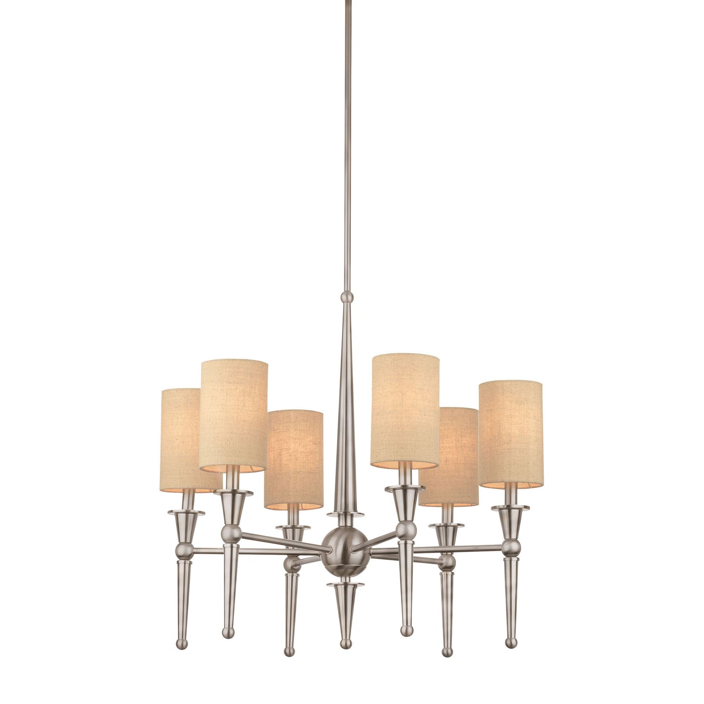 Allure 26'' Wide 6-Light Chandelier - Brushed Nickel