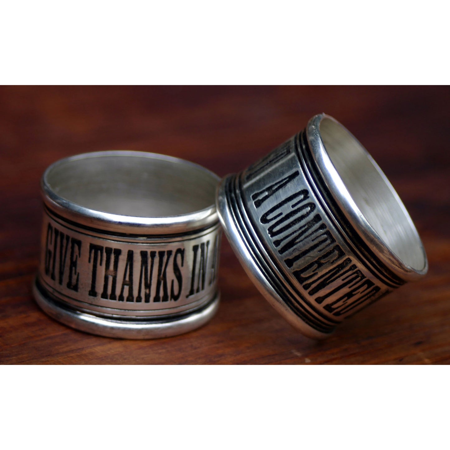 A Contented Mindâ€¦ Napkin Ring - Set of 4