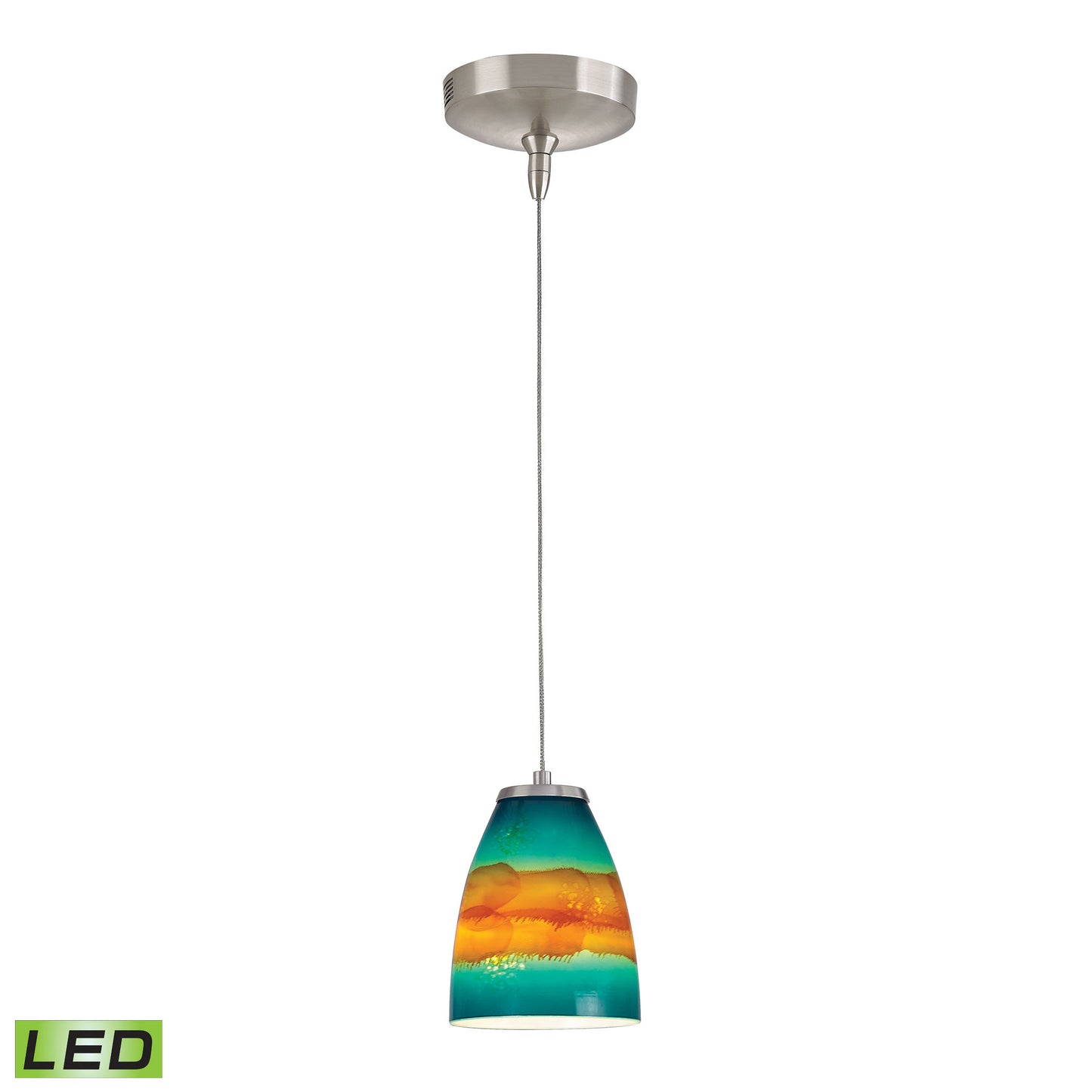 Low Voltage 5'' Wide 1-Light Mini Pendant - Brushed Nickel - Includes LED Bulb
