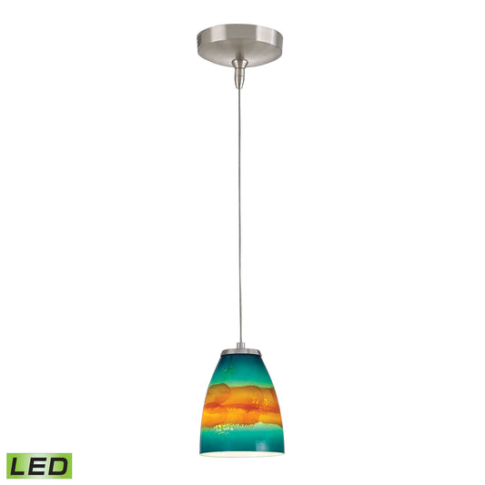 Low Voltage 5'' Wide 1-Light Mini Pendant - Brushed Nickel - Includes LED Bulb