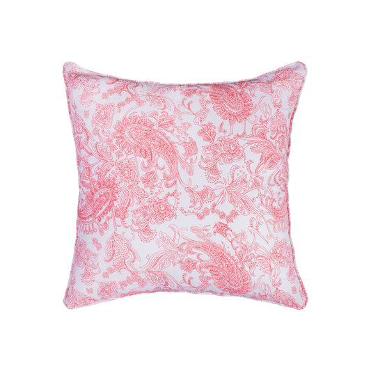 Rajasthan 20x20 Reversible Pillow - Pink and White
