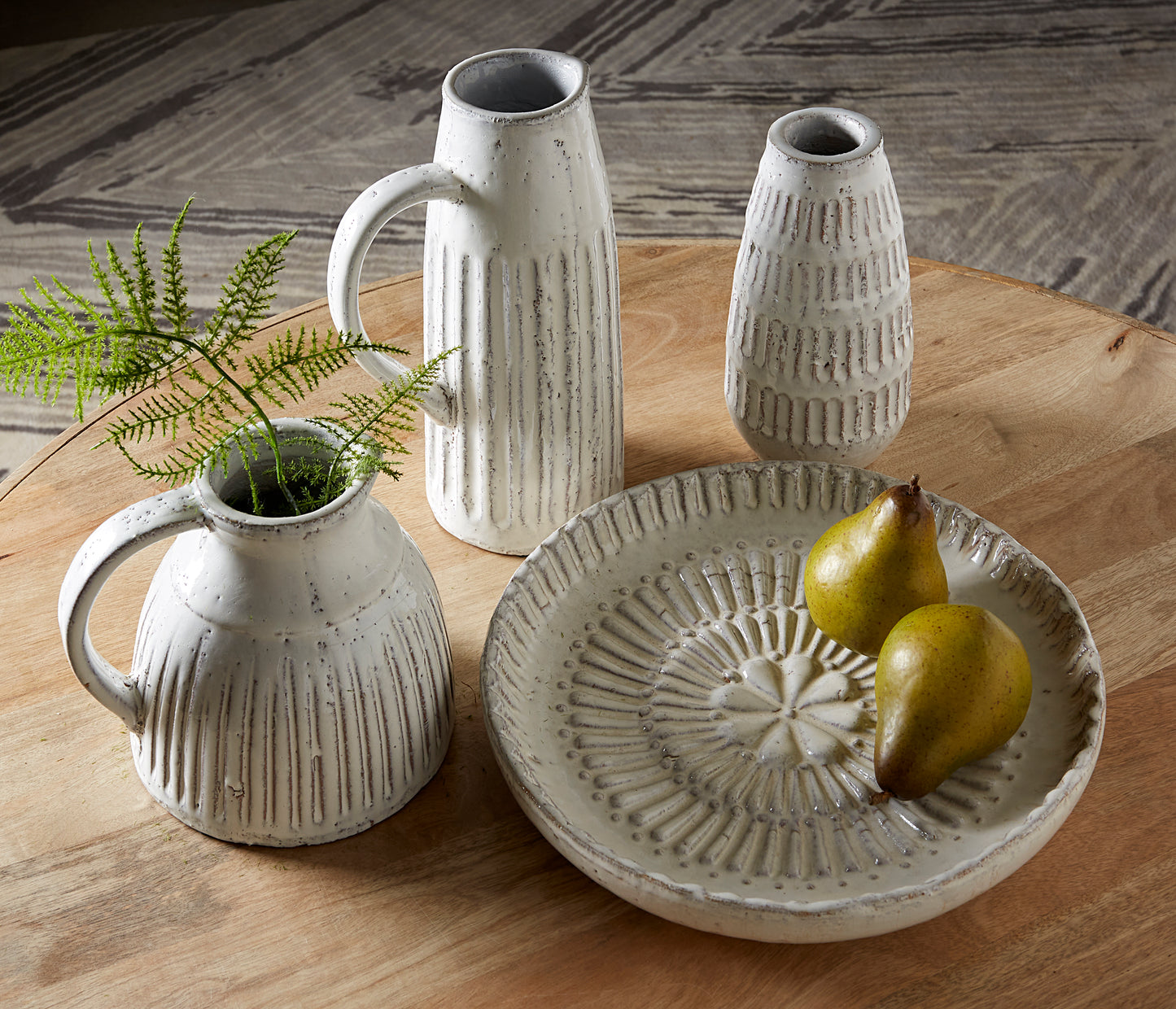 Muriel Pitcher - Large Aged White Glazed