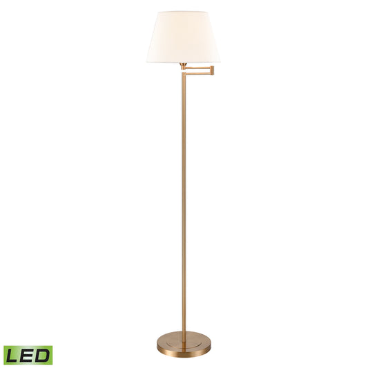 Scope 65'' High 1-Light Floor Lamp - Aged Brass - Includes LED Bulb