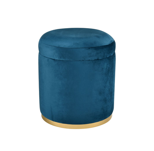 Raina Storage Ottoman - Navy