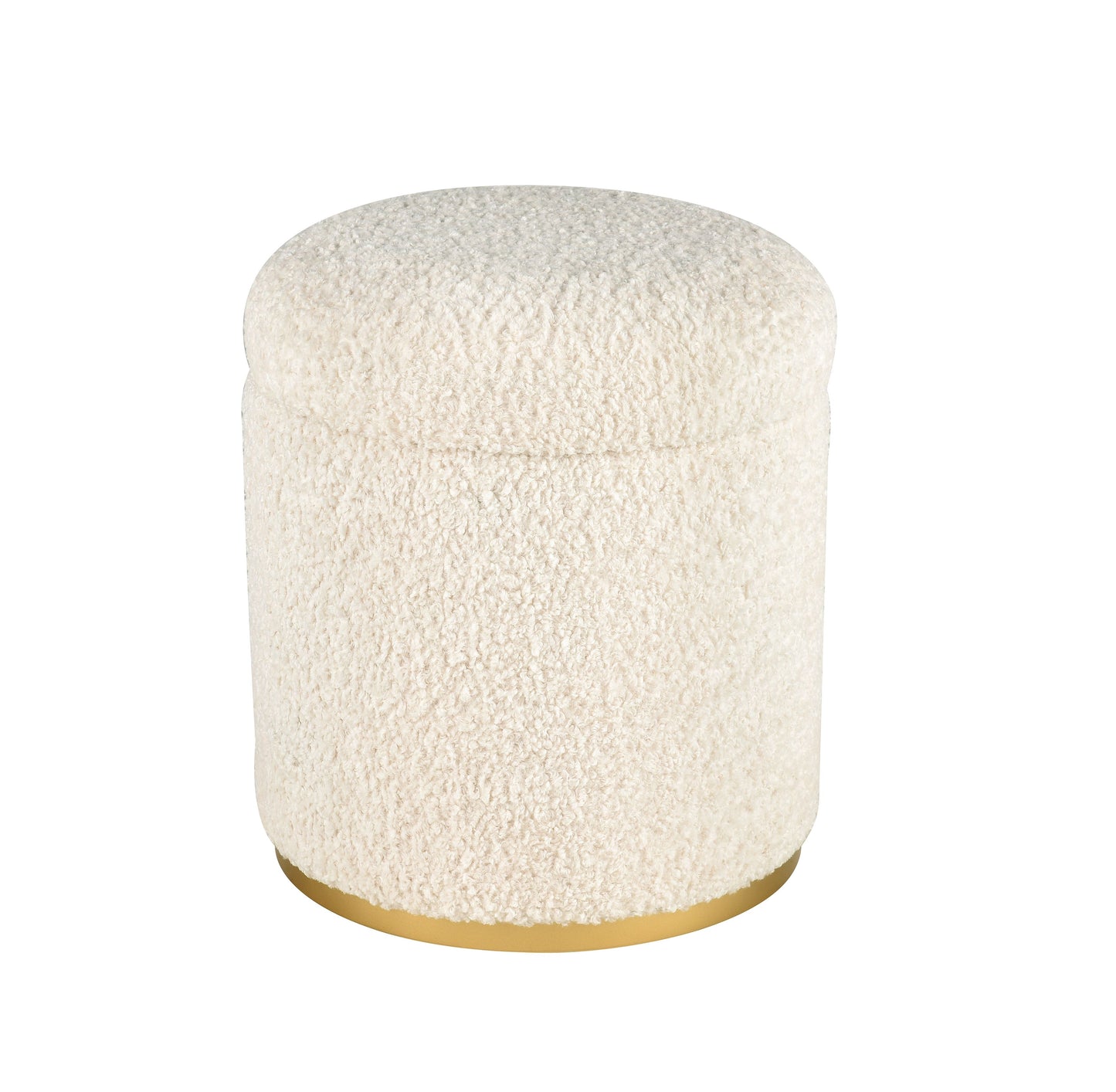 Raina Storage Ottoman - Beige Boucle