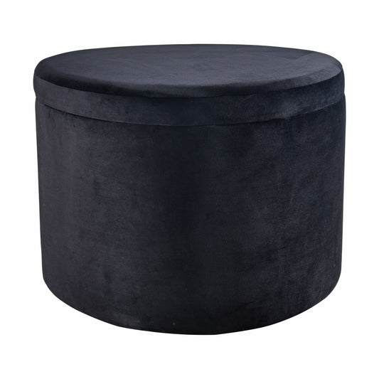 Linder Storage Ottoman - Black