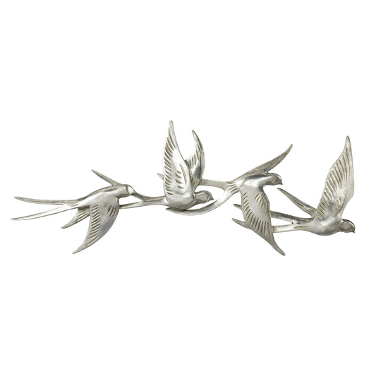 Flock Dimensional Wall Art - German Silver