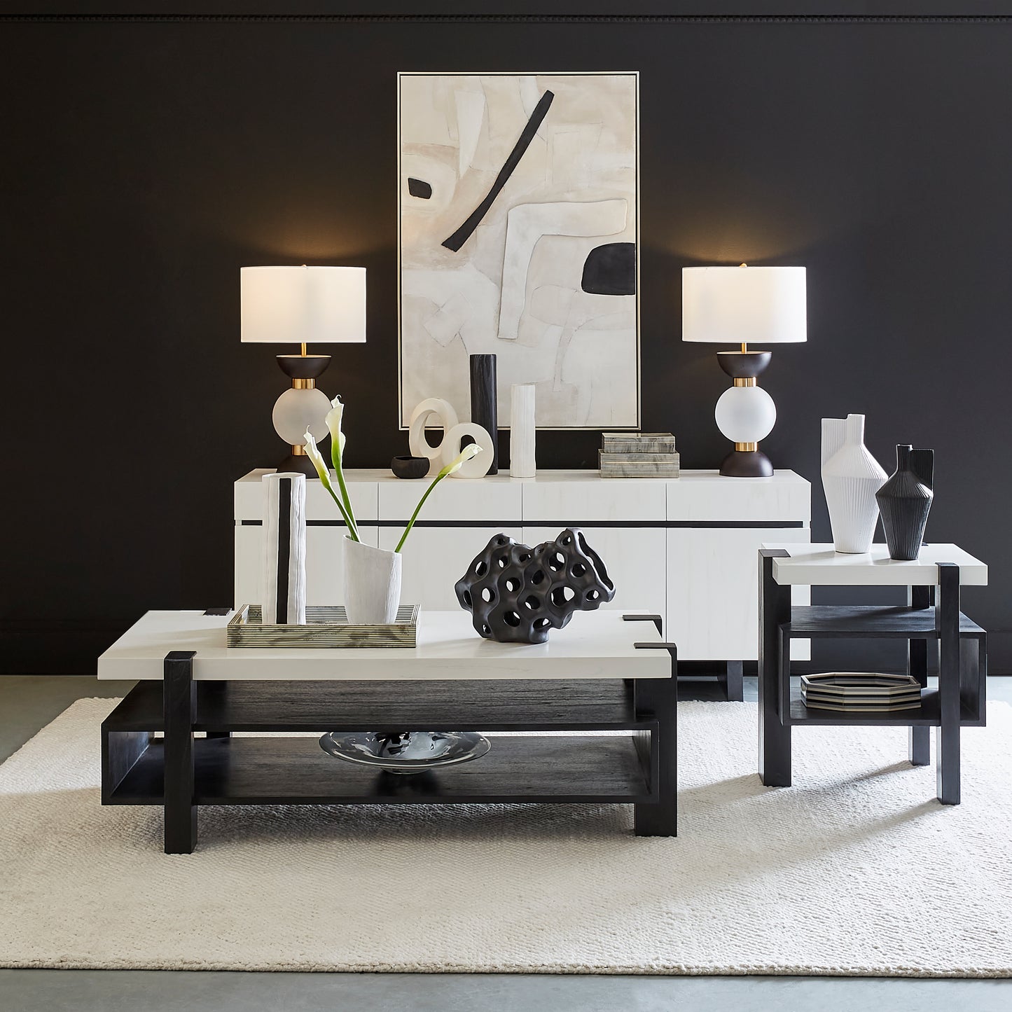 Checkmate Credenza - Checkmate White