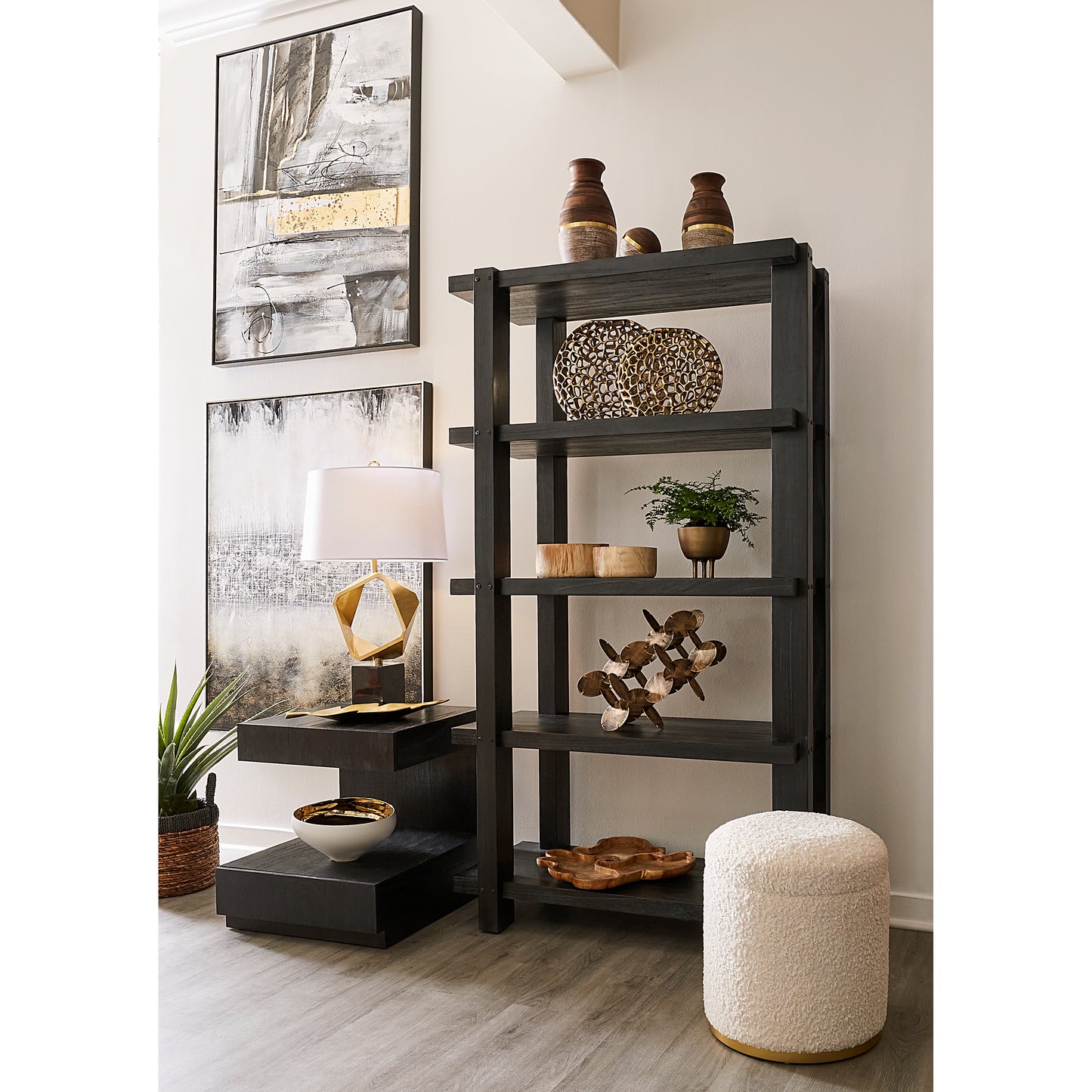 Riviera Bookshelf - Checkmate Black