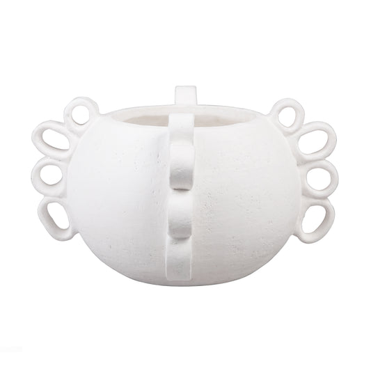 Rinko Wide Vase - White