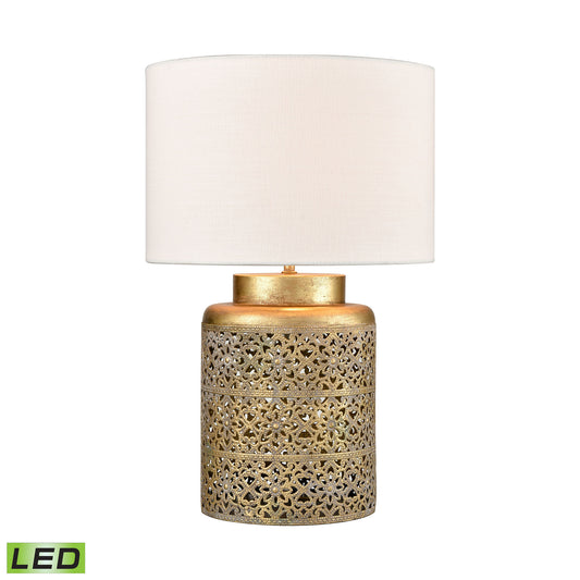 Giralda 18'' High 1-Light Table Lamp - Antique Gold - Includes LED Bulb