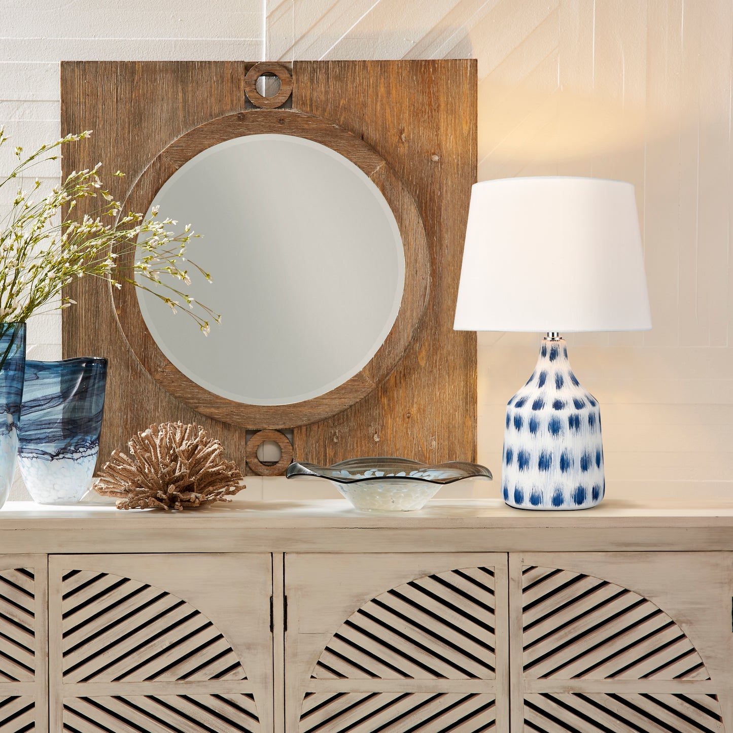 Colmar 18'' High 1-Light Table Lamp - Blue