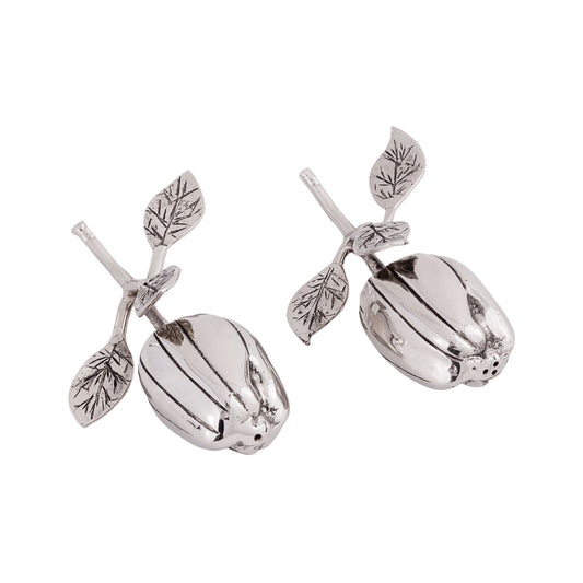Brass Salt and Pepper in Pewter