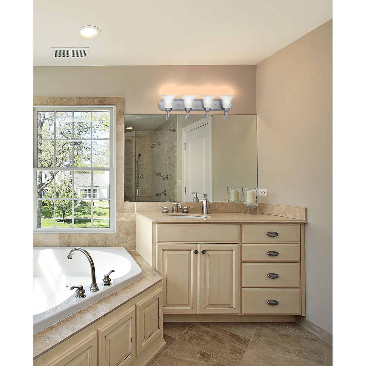 Homestead 30'' Wide 4-Light Vanity Light - Brushed Nickel