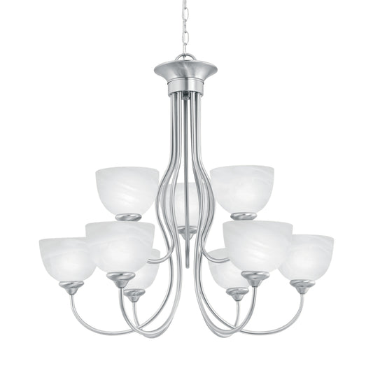 Tahoe 30'' Wide 9-Light Chandelier - Brushed Nickel