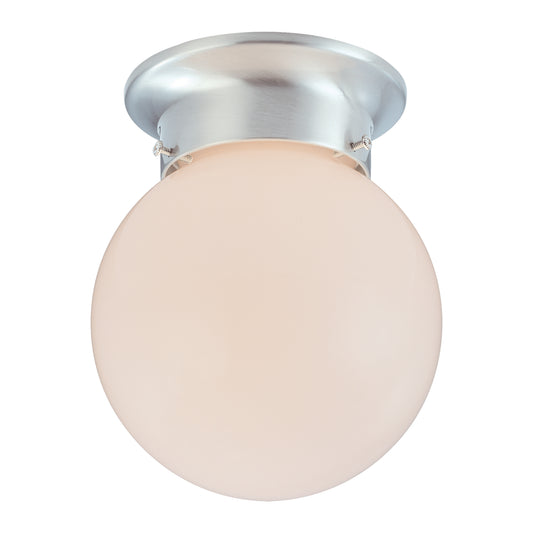 Orb 6'' Wide 1-Light Flush Mount - Brushed Nickel
