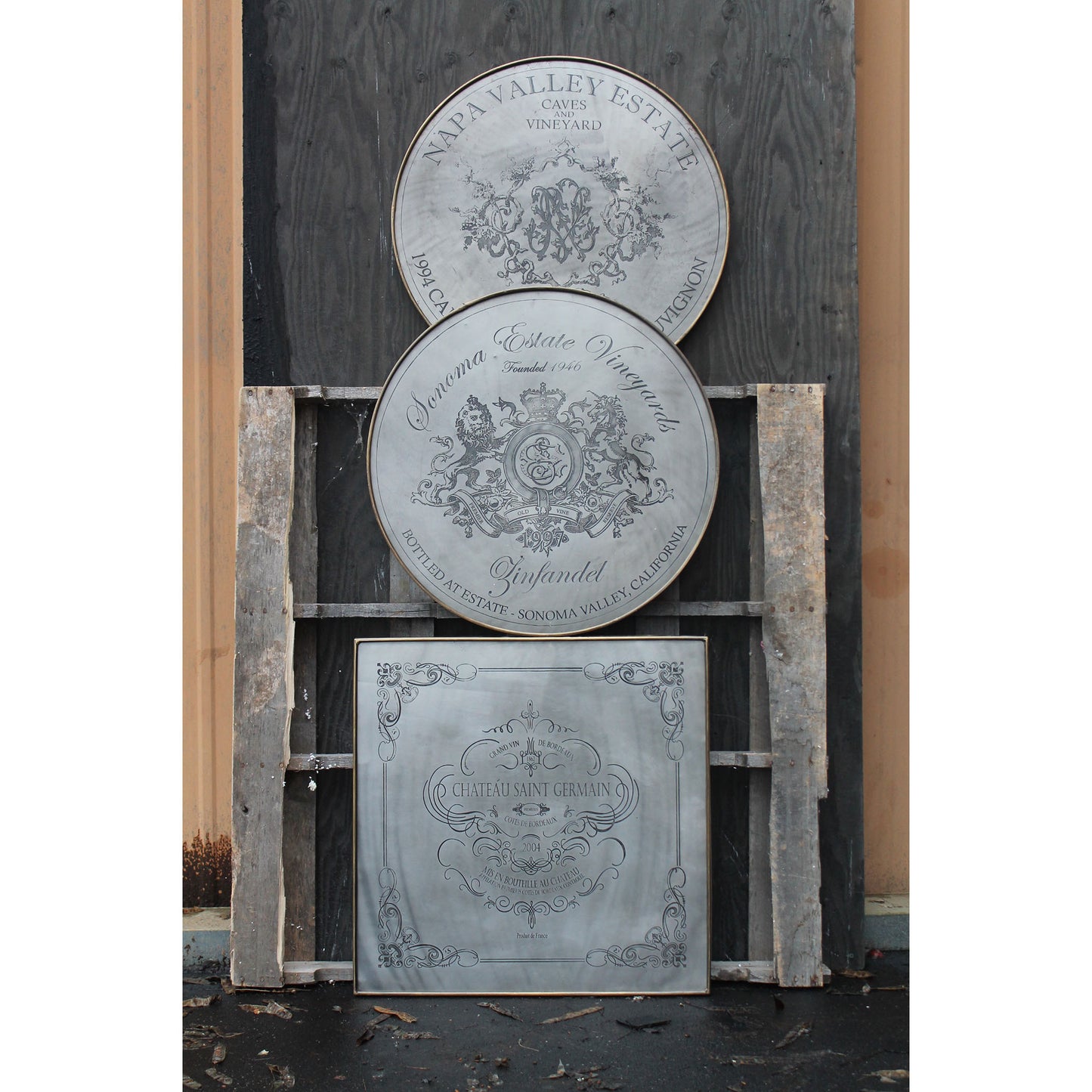 Etched Metal Table Chateau Square - TOP
