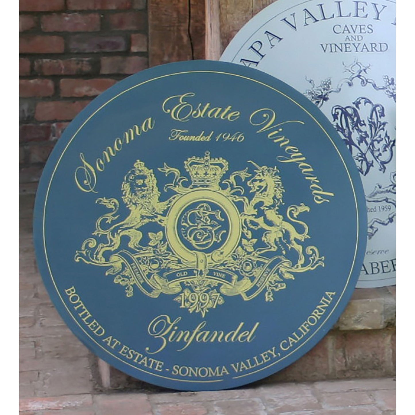Sonoma Round Blue Table - TOP