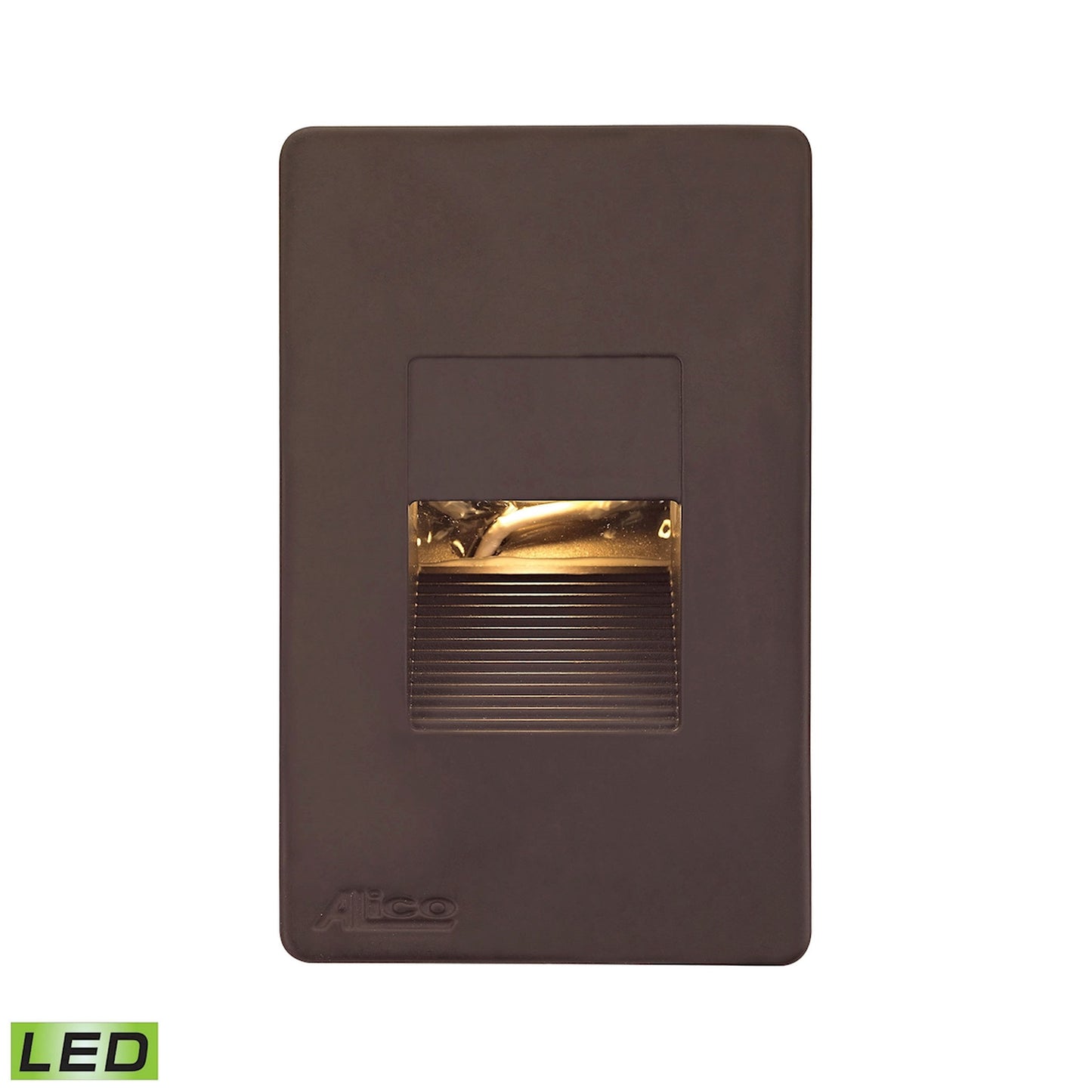 Aperture Step Light - Brown with White Opal Lens - LED
